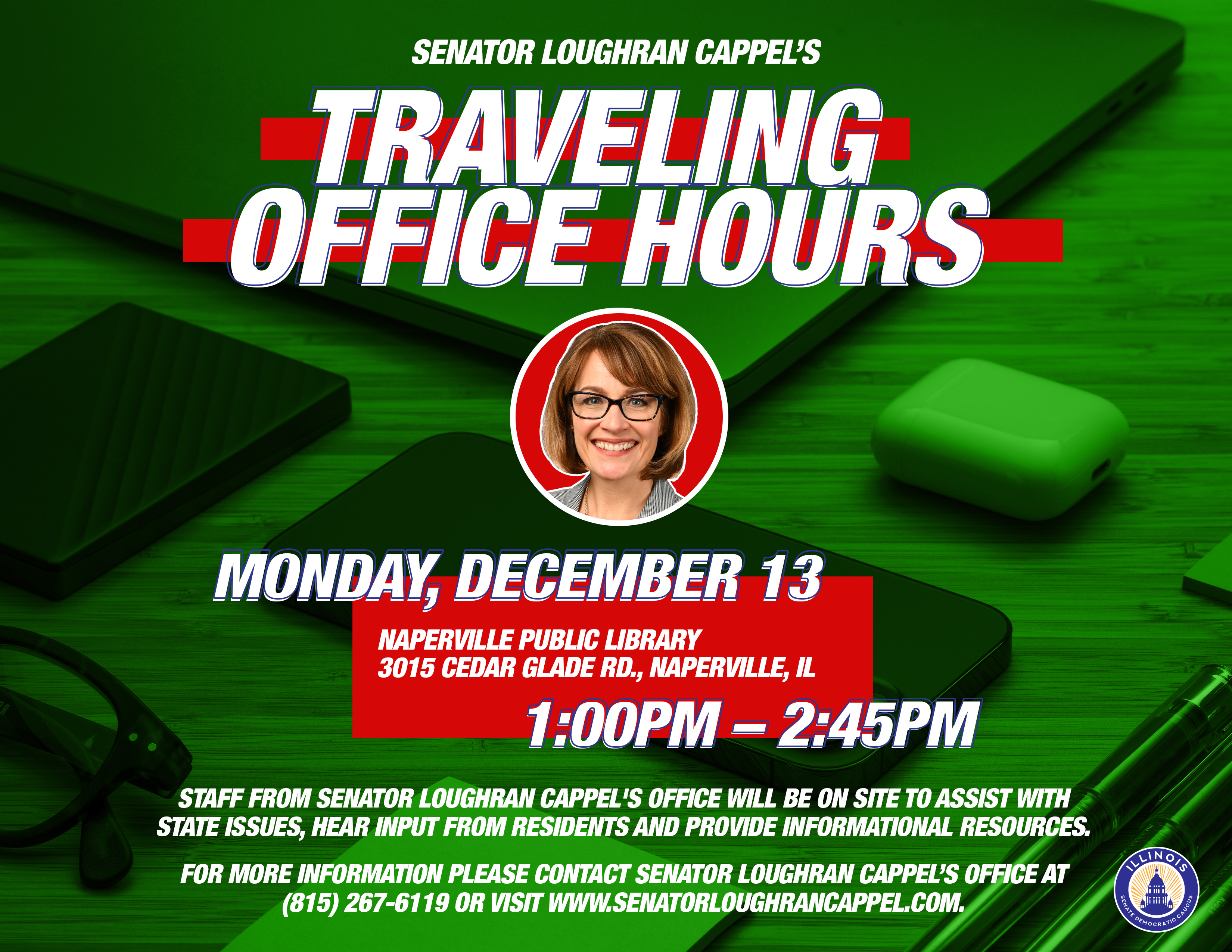 Loughran Cappel invites residents to Naperville Traveling Office Hours