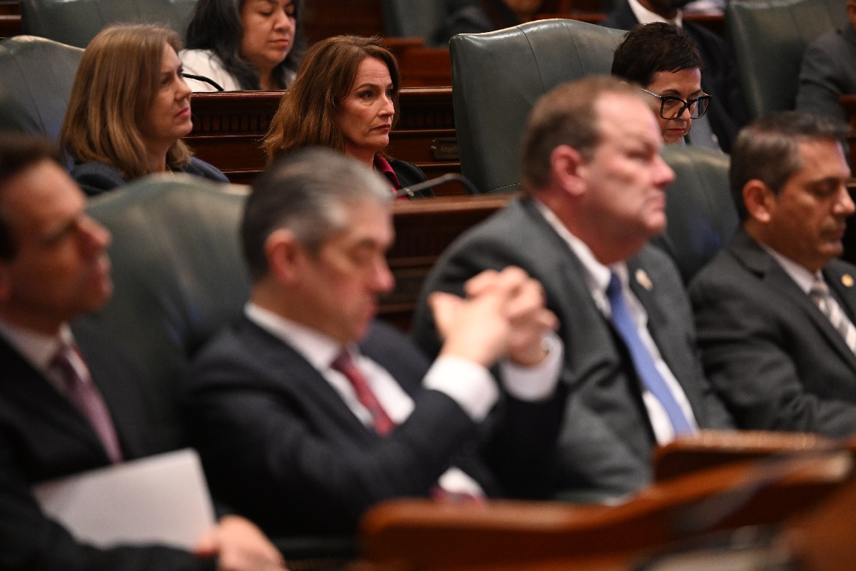 State Senator Meg Loughran Cappel on the House floor