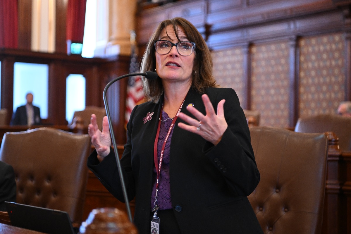 State Senator Meg Loughran Cappel speaks on the Senate floor