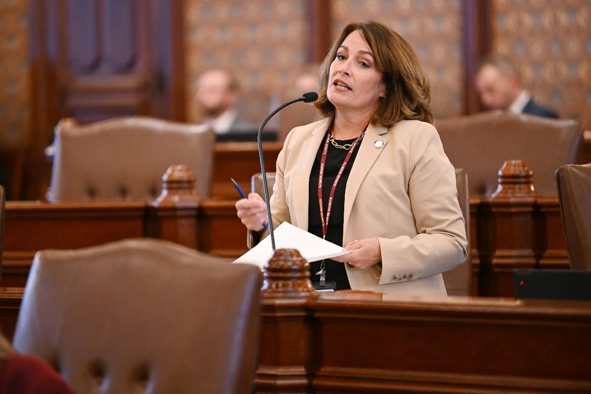 State Senator Meg Loughran Cappel speaks on the Senate floor
